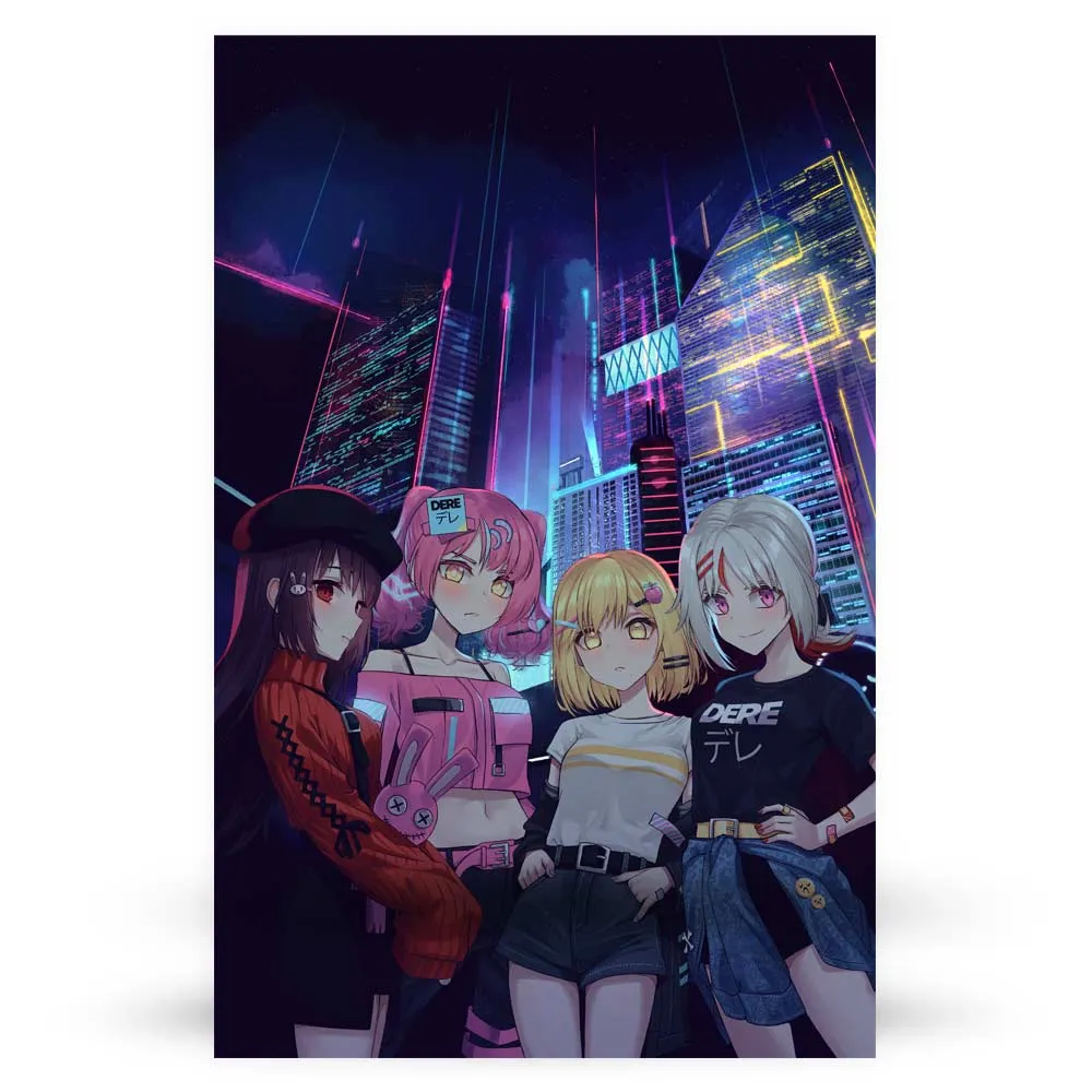 DERE Neon City Poster