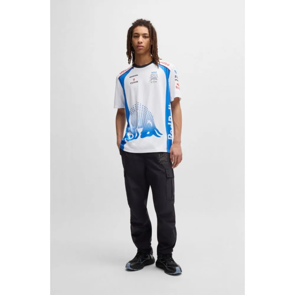 HUGO x VCARB fanwear T-shirt with degradé bull motif