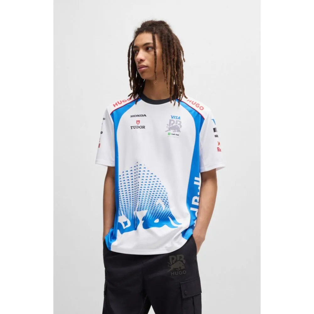 HUGO x VCARB fanwear T-shirt with degradé bull motif