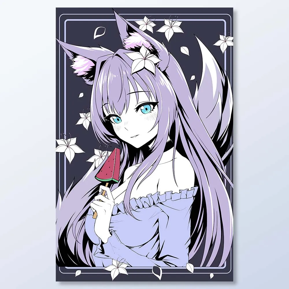 Kaioura Fox Girl Poster