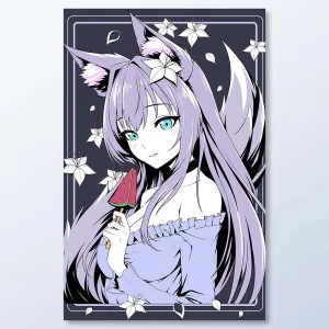 Kaioura Fox Girl Poster