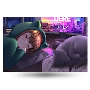 Kuudere Sleeping Anime Poster