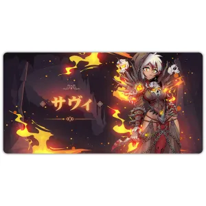 Savi Burning Skulls XXL Mousepad